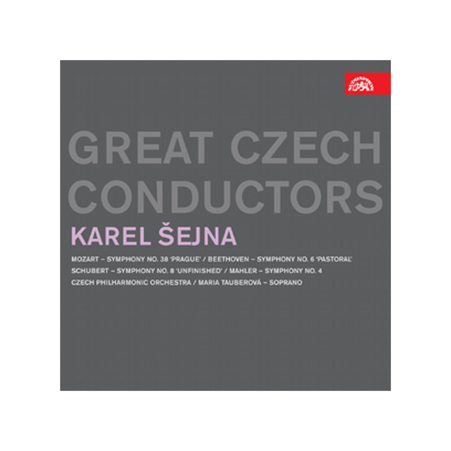 GREAT CZECH CONDUCTORS: Karel Šejna (Symphonies by MOZART, BEETHOVEN, SCHUBERT, MAHLER) - Czech Philharmonic, Tauberová (2 CDs)