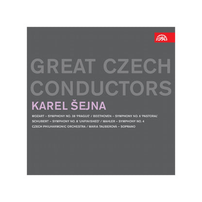 GREAT CZECH CONDUCTORS: Karel Šejna (Symphonies by MOZART, BEETHOVEN, SCHUBERT, MAHLER) - Czech Philharmonic, Tauberová (2 CDs)