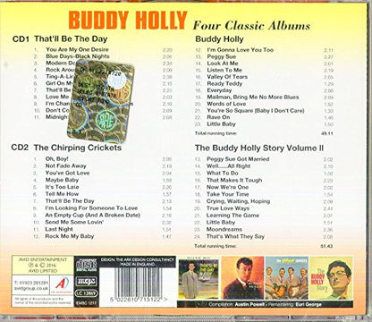 BUDDY HOLLY - Four Classic Albums (That'll Be The Day / Buddy Holly / The Chirping Crickets / The Buddy Holly Story Vol 2) (2 CDs)