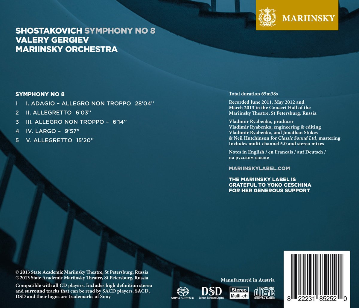 Shostakovich: Symphony No. 8 - VALERY GERGIEV, MARIINSKY ORCHESTRA (Hybrid SACD)