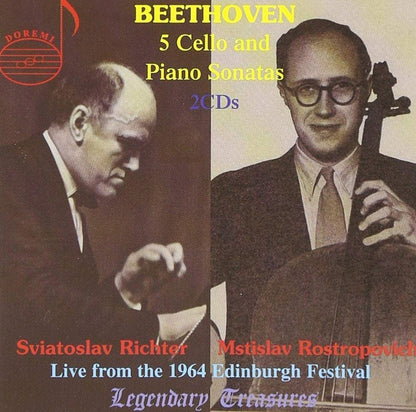 BEETHOVEN: Sonatas for Cello & Piano - ROSTROPOVICH, RICHTER (2 CDs)