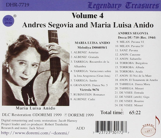 Andres Segovia and His Contemporaries, Vol. 4 - ANDRES SEGOVIA & MARIA LUISA ANIDO