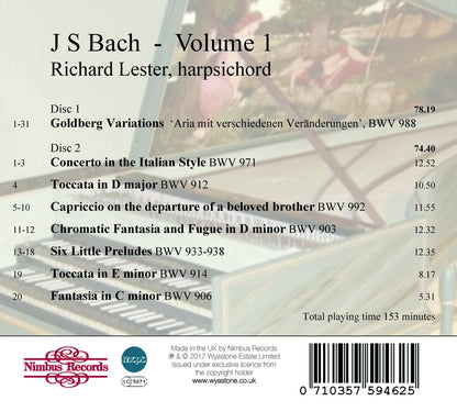 Bach: Works For Harpsichord - Richard Lester (2 CDs)