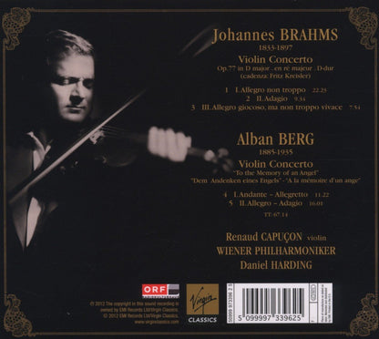 Brahms & Berg: Violin Concertos - RENAUD CAPUCON, VIENNA PHILARMONIC, DANIEL HARDING