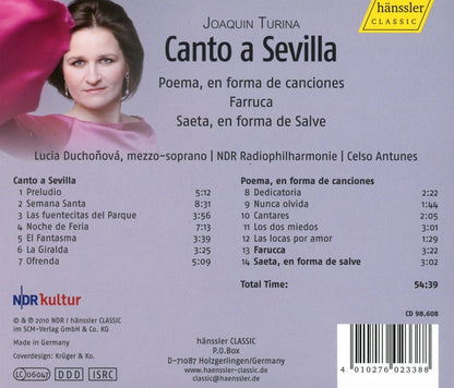 TURINA: Canto a Sevilla - Duchonova, Radiophilharmonie Hannover des NDR