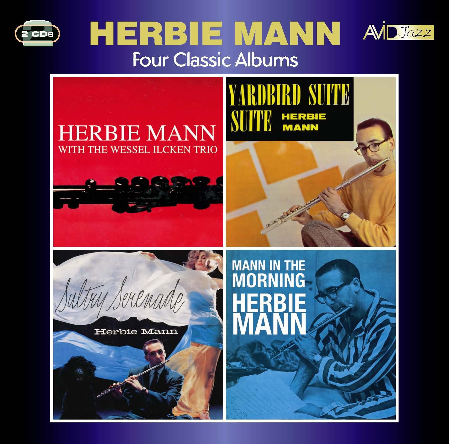 HERBIE MANN - Four Classic Albums (Herbie Mann With The Wessel Ilcken Trio / Sultry Serenade / Yardbird Suite / Mann In The Morning)