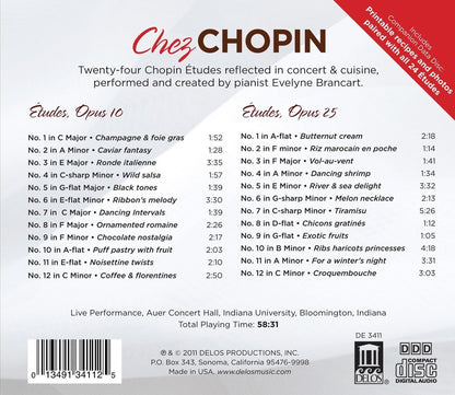 CHOPIN: Chez Chopin: 24 Etudes & 24 Recipes- Evelyne Brancart