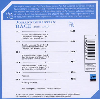 Bach: The Well-Tempered Clavier (complete), Toccatas, Goldberg Variations - Bob van Asperen (6 CDs)