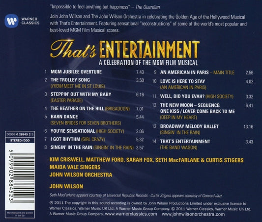 JOHN WILSON ORCHESTRA - That's Entertainment (A Celebration of the MGM Film Musical)