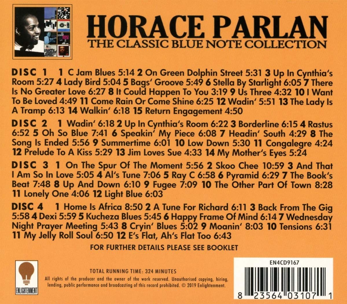 HORACE PARLAN: The Classic Blue Note Collection (4 CDS)