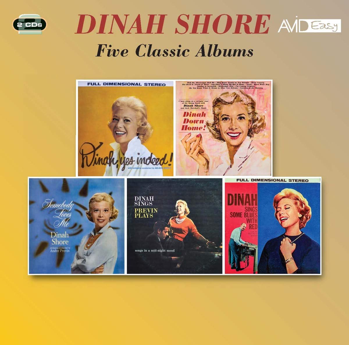 DINAH SHORE - Five Classic Albums (2 CDS)
