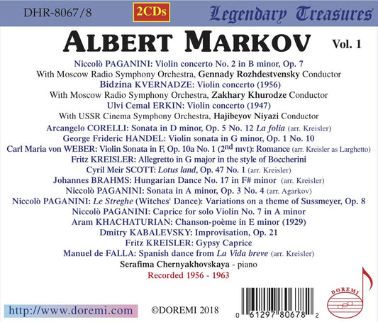 ALBERT MARKOV COLLECTION. Vol. 1 (2 CDS)
