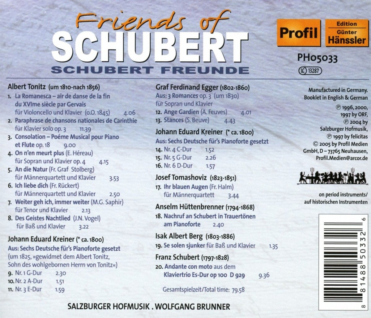 Friends of Schubert - Salzburger Hofmusik, Wolfgang Brunner