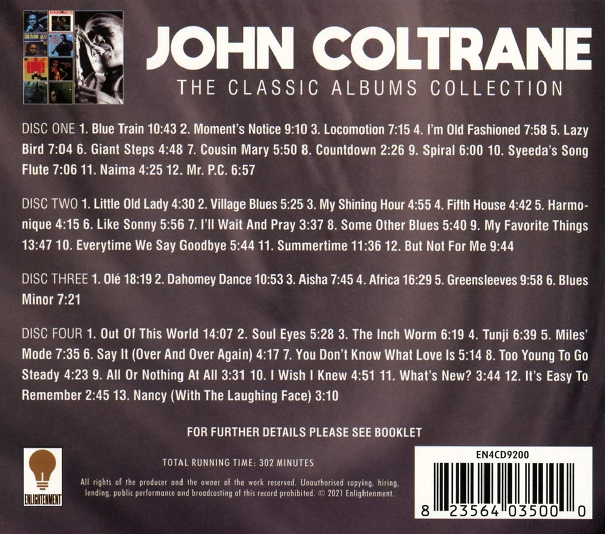 JOHN COLTRANE: The Classic Albums Collection (4 CDS)