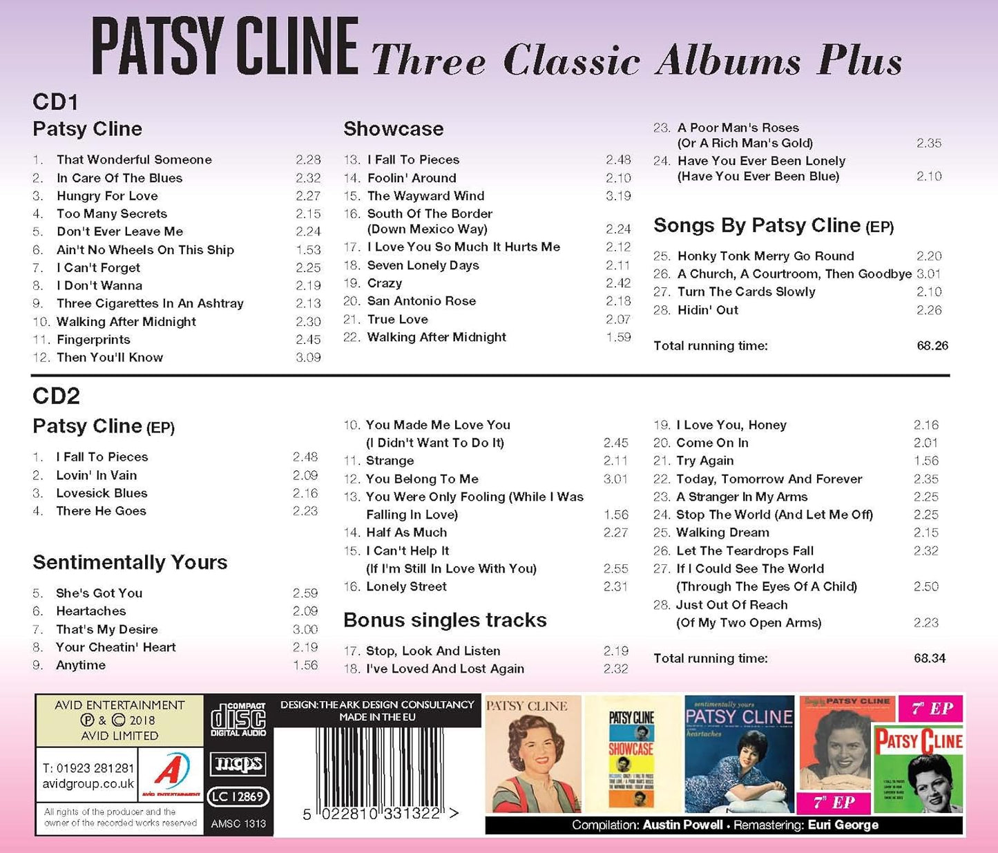 PATSY CLINE - Three Classic Albums Plus