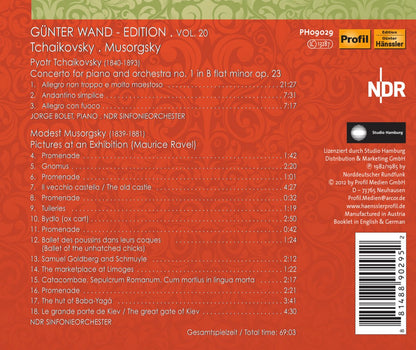 Günter Wand-Edition Volume 20 (Tchaikovsky, Mussorgsky) - Jorge Bolet, NDR Sinfonieorchester / Wand