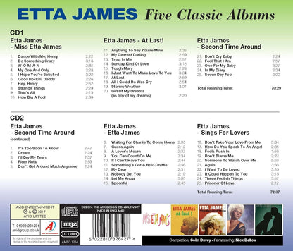 ETTA JAMES - Five Classic Albums (2 CDS)