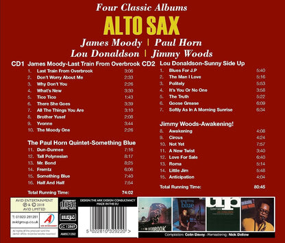 ALTO SAX: JAMES MOODY / PAUL HORN / LOU DONALDSON / JIMMY WOODS - Four Classic Albums