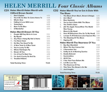 HELEN MERRILL - Four Classic Albums  (HELEN MERRILL / DREAM OF YOU / YOU’VE GOT A DATE WITH THE BLUES / THE NEARNESS OF YOU) (2CD)