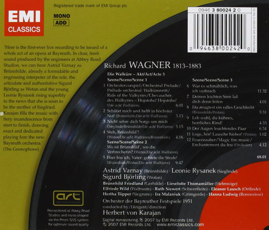 Wagner: Die Walkure - KARAJAN, BAYREUTH FESTIVAL