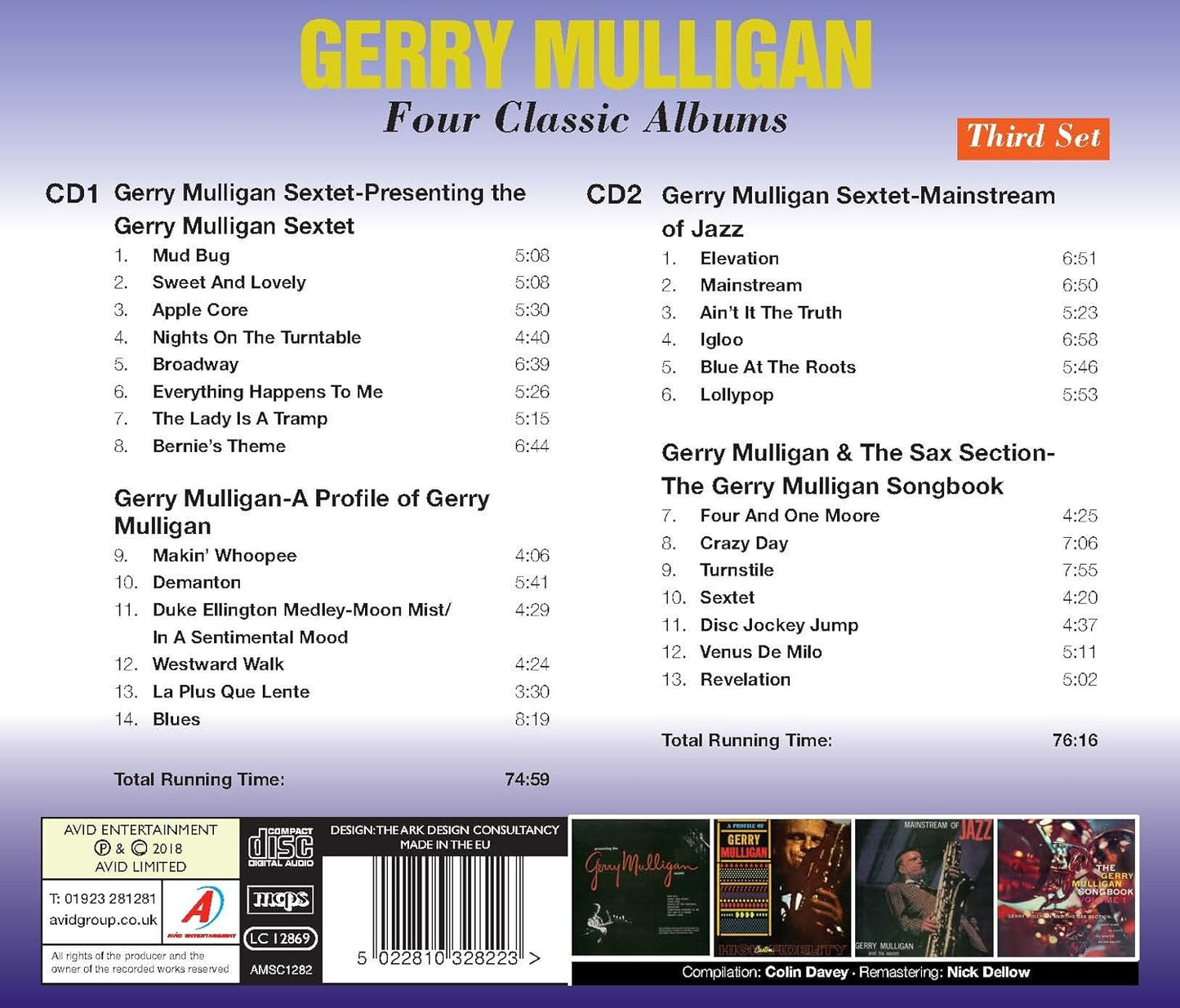 GERRY MULLIGAN - Four Classic Albums (2 CDs)