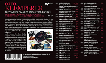 OTTO KLEMPERER: Warner Classics Remastered Edition - Vol. 1 (95 CDs - Orchestral Works)