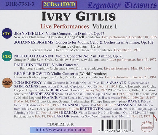 IVRY GITLIS - Concertos (2 CDs, 1 DVD)