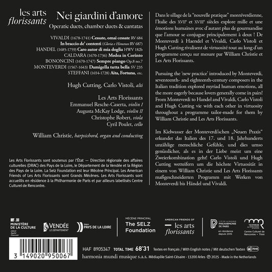 "Nei giardini d'amore": Baroque arias for 2 alti - Carlo Vistoli, Hugh Cutting, Les Arts Florissants, William Christie