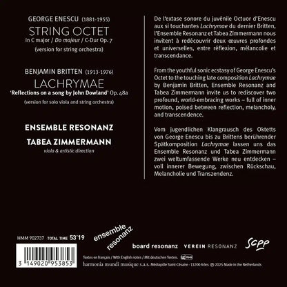 BRITTEN: Lachrymae; ENESCU: String Octet - Tabea Zimmermann, Ensemble Resonanz
