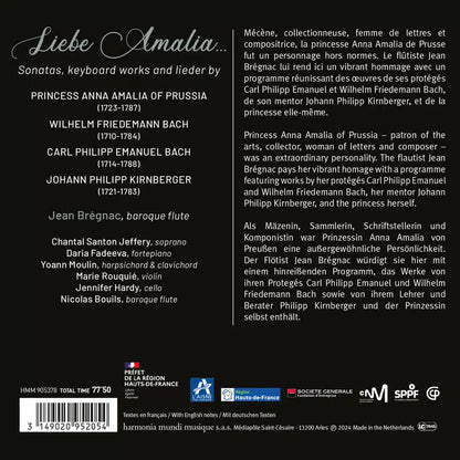 Liebe Amalia... Sonatas, keyboard works and lieder - Jean Brégnac & ensemble