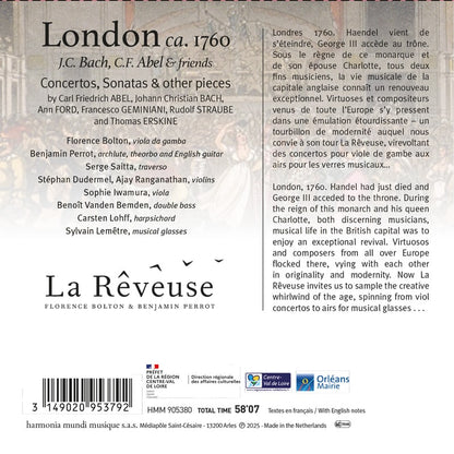 "London Circa 1760": J.C. Bach, C.F. Abel & Friends - La Rêveuse, Florence Bolton, Benjamin Perrot