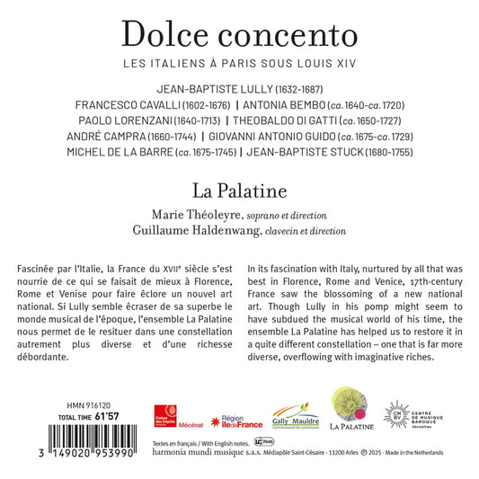 "Dolce concento". Italians in Paris under Louis XIV - La Palatine, Marie Théoleyre, Guillaume Haldenwang