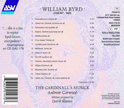 BYRD: Cantiones Sacrae 1575 - The Cardinall's Musick