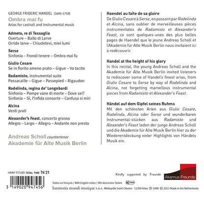 HANDEL: Ombra mai fù (Arias for castrati) - Andreas Scholl, Akademie für Alte Musik Berlin
