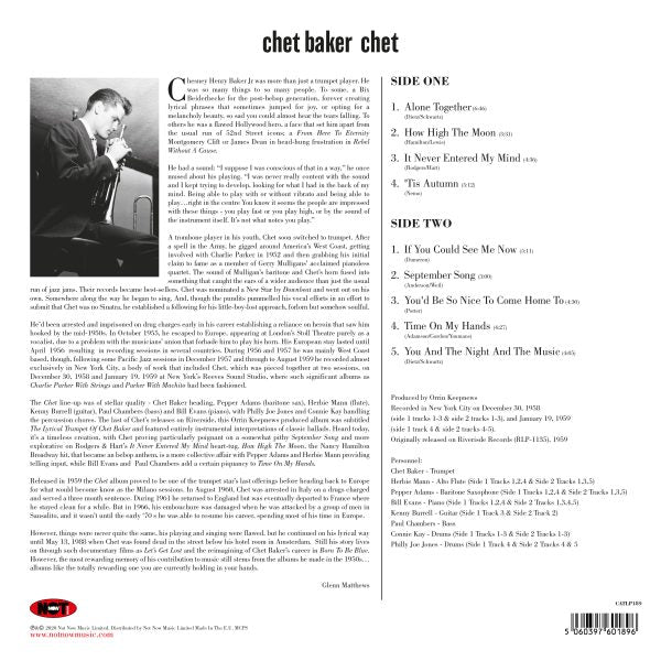 CHET BAKER: Chet (180 GRAM VINYL LP)