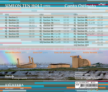 TEN HOLT: Canto Ostinato (4 Piano Version) - Van Zeeland/Vernede/Bouwhuis/Carl (3 CDs)
