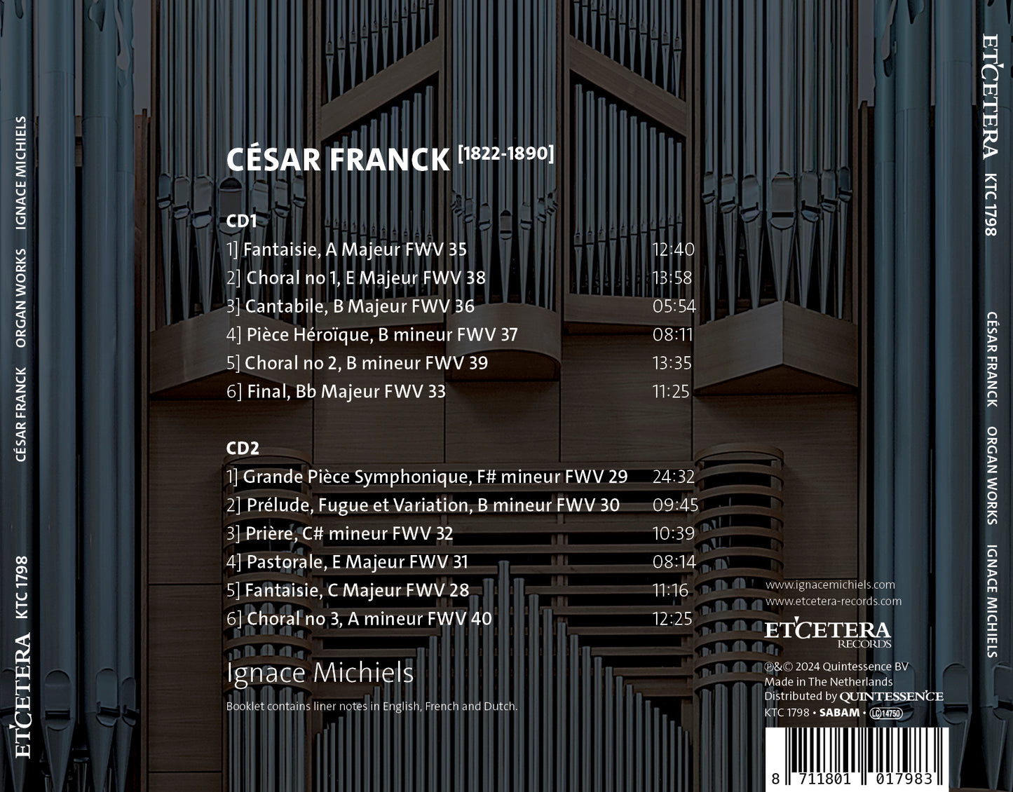 FRANCK: Organ Works - Ignace Michiels (2 CDS)