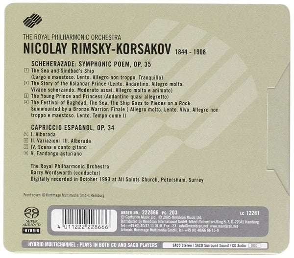 Rimsky-Korsakov: Scheherazade, Capriccio Espagnole - Barry Wordsworth, Royal Philharmonic (Hybrid SACD)