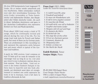 LISZT: Lieder for Tenor - Endrik Wottrich, Semjon Skigin
