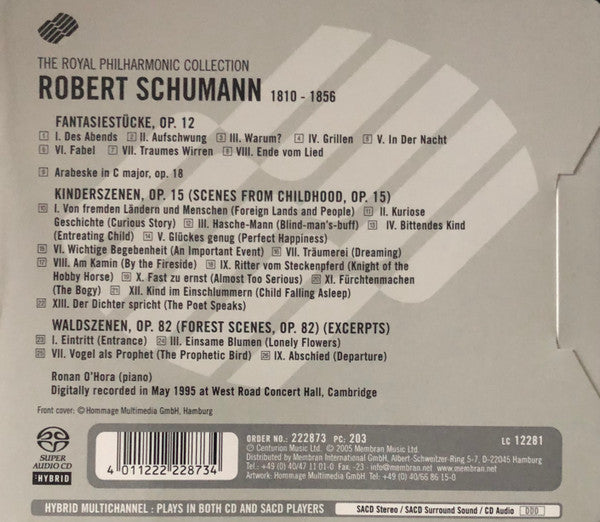 Schumann: Works For Solo Piano - Ronan O'Hora (Hybrid SACD)