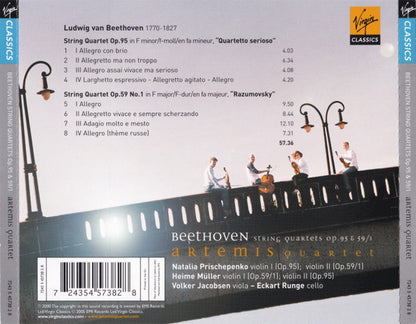 Beethoven: String Quartets, Op. 95 & Op. 59 No. 1 - ARTEMIS QUARTET