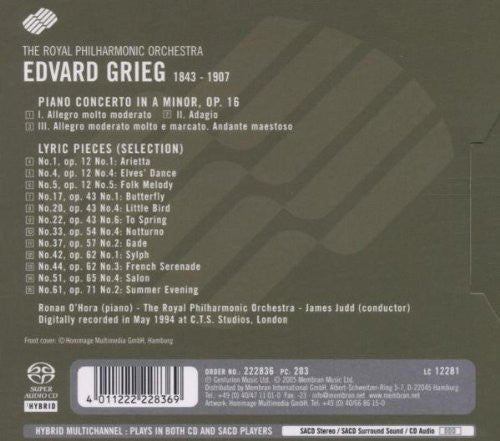 Grieg: Piano Concerto, Lyric Pieces - Ronan O'Hora, James Judd, Royal Philharmonic (Hybrid SACD)