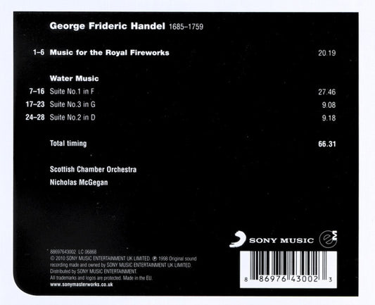 Handel: Music For The Royal Fireworks, Water Music: NICHOLAS MCGEGAN, SCOTTISH NATIONAL ORCHESTRA
