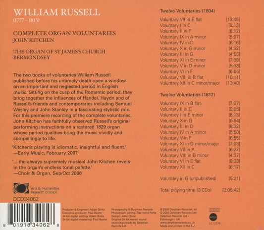 Russell: Complete Organ Voluntaries - John Kitchen (3 CDs)