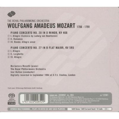 Mozart: Piano Concertos No. 20 & 27 - Mariaclara Monetti, Ivor Bolton, Royal Philharmonic (Hybrid SACD)