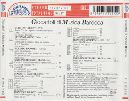 Giocattoli di Musica Barocca - Musica Concertiva