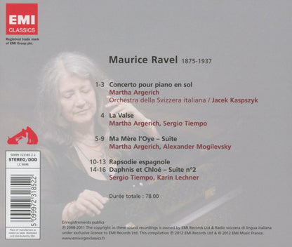 RAVEL: Concerto En Sol, La Valse, Ma Mère L'Oye, Rapsodie Espagnole, Daphnis Et Chloé - Martha Argerich