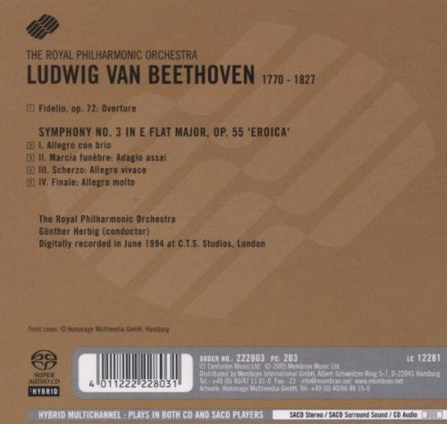 Beethoven: Symphony No. 3 "Eroica", Fidelio Overture - Gunther Herbig, Royal Philharmonic (Hybrid SACD)