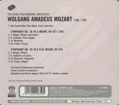 Mozart: Symphonies No. 36 & 39 - James Lockhart, Royal Philharmonic (Hybrid SACD)