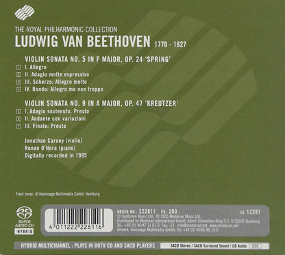 Beethoven: Violin Sonatas 5 & 9 - Jonathan Carney, Ronan O'Hora (Hybrid SACD)